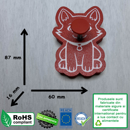 CookieStamp - Caine, 87x60x16 mm - Cookie Cutter Decorativ pentru Aluat, Ștampilă pentru Biscuiți Unicat - Ideal pentru copii [9]