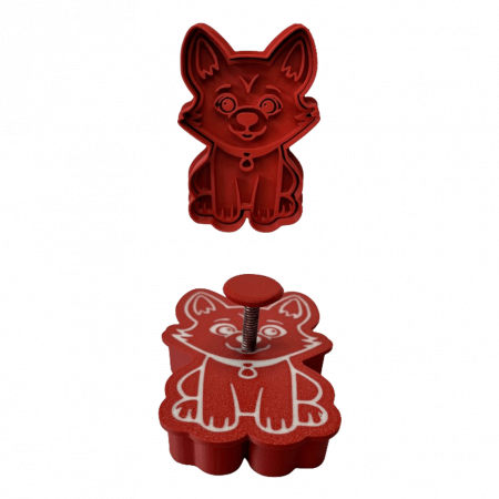 CookieStamps - CookieStamp - Caine, 87x60x16 mm - Cookie Cutter Decorativ pentru Aluat, Ștampilă pentru Biscuiți Unicat - Ideal pentru copii