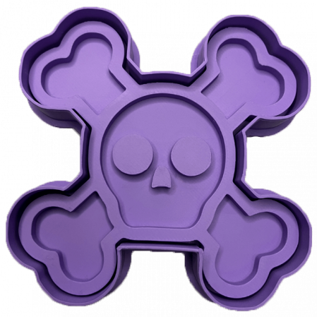 CookieStamp - Craniu Schelet, 86x86x16 mm - Cookie Cutter Decorativ pentru Aluat, Ștampilă pentru Biscuiți Unicat - Ideal pentru copii [6]