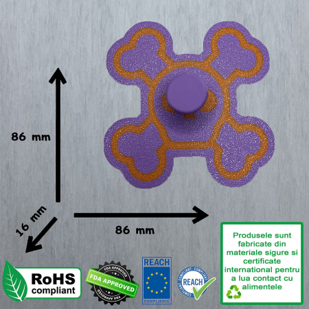 CookieStamp - Craniu Schelet, 86x86x16 mm - Cookie Cutter Decorativ pentru Aluat, Ștampilă pentru Biscuiți Unicat - Ideal pentru copii [9]