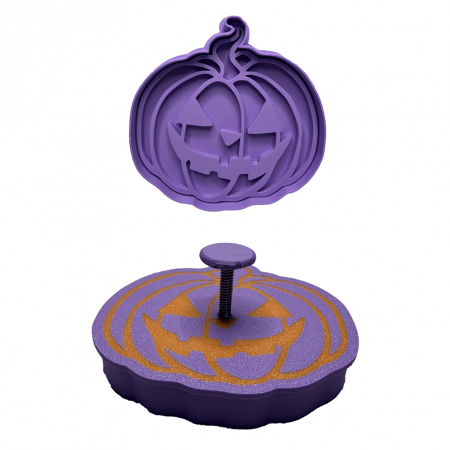 Stampile Individuale - CookieStamp - Dovleac, 88x86x16 mm - Cookie Cutter Decorativ pentru Aluat, Ștampilă pentru Biscuiți Unicat - Ideal pentru copii