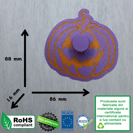 CookieStamp - Dovleac, 88x86x16 mm - Cookie Cutter Decorativ pentru Aluat, Ștampilă pentru Biscuiți Unicat - Ideal pentru copii [9]