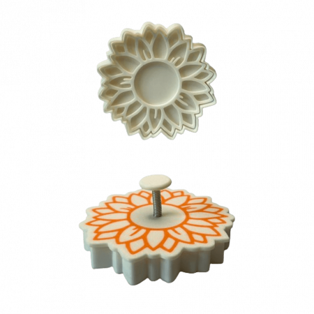 Stampile Individuale - CookieStamp - Floare Crizantema, 80x80x16 mm - Cookie Cutter Decorativ pentru Aluat, Ștampilă pentru Biscuiți Unicat - Ideal pentru copii