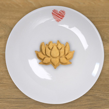 CookieStamp - Floare Lotus, 63x85x16 mm - Cookie Cutter Decorativ pentru Aluat, Ștampilă pentru Biscuiți Unicat - Ideal pentru copii [4]