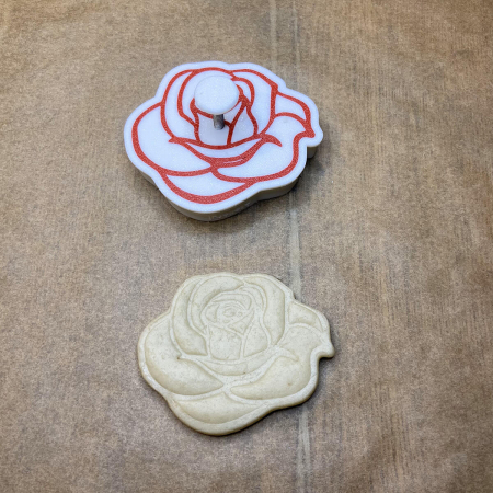 CookieStamp - Floare Trandafir, 80x80x16 mm - Cookie Cutter Decorativ pentru Aluat, Ștampilă pentru Biscuiți Unicat - Ideal pentru copii [5]