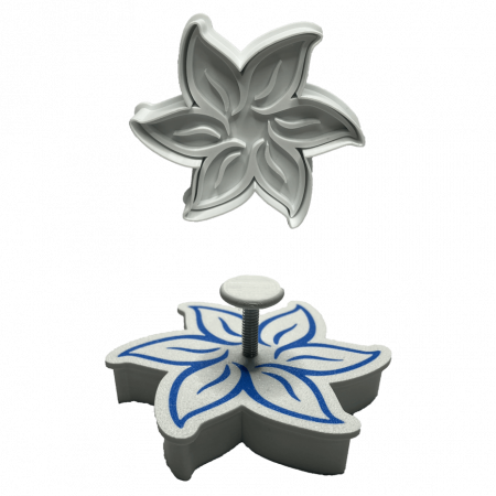 Stampile Individuale - CookieStamp - Floarea Pasiunii, 86x86x16 mm - Cookie Cutter Decorativ pentru Aluat, Ștampilă pentru Biscuiți Unicat - Ideal pentru copii