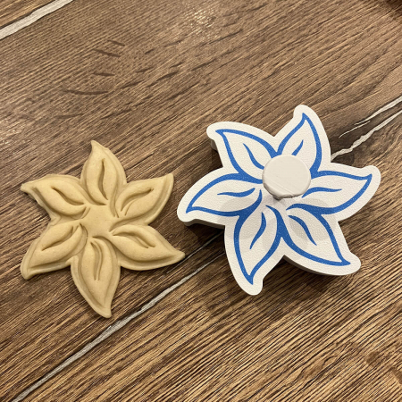CookieStamp - Floarea Pasiunii, 86x86x16 mm - Cookie Cutter Decorativ pentru Aluat, Ștampilă pentru Biscuiți Unicat - Ideal pentru copii [5]