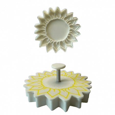 Stampile Individuale - CookieStamp - Floarea Soarelui, 80x80x16 mm - Cookie Cutter Decorativ pentru Aluat, Ștampilă pentru Biscuiți Unicat - Ideal pentru copii