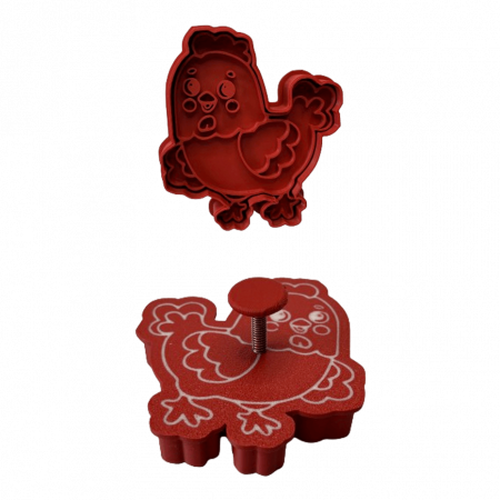 CookieStamps - CookieStamp - Gaina, 87x78x16 mm - Cookie Cutter Decorativ pentru Aluat, Ștampilă pentru Biscuiți Unicat - Ideal pentru copii
