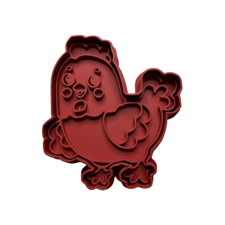 CookieStamp - Gaina, 87x78x16 mm - Cookie Cutter Decorativ pentru Aluat, Ștampilă pentru Biscuiți Unicat - Ideal pentru copii [6]