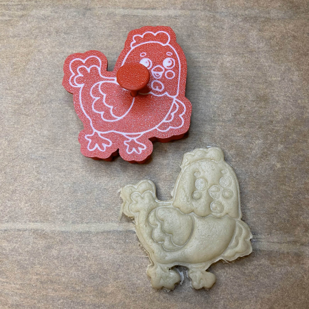 CookieStamp - Gaina, 87x78x16 mm - Cookie Cutter Decorativ pentru Aluat, Ștampilă pentru Biscuiți Unicat - Ideal pentru copii [5]