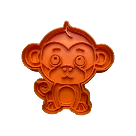 CookieStamp - Maimuță, 90x90x16 mm - Cookie Cutter Decorativ pentru Aluat, Ștampilă pentru Biscuiți Unicat - Ideal pentru copii [6]