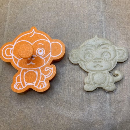 CookieStamp - Maimuță, 90x90x16 mm - Cookie Cutter Decorativ pentru Aluat, Ștampilă pentru Biscuiți Unicat - Ideal pentru copii [5]