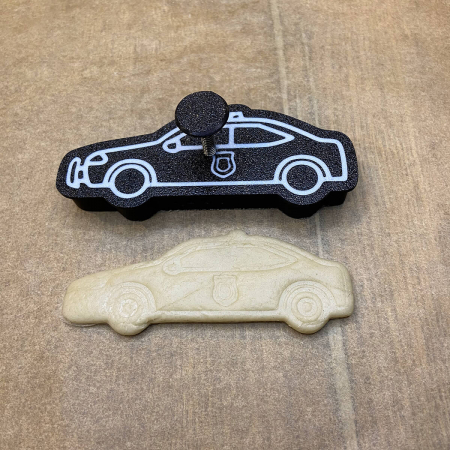 CookieStamp - Masina de Politie, 47x111x16 mm - Cookie Cutter Decorativ pentru Aluat, Ștampilă pentru Biscuiți Unicat - Ideal pentru copii [5]