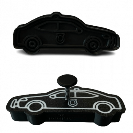 Stampile Individuale - CookieStamp - Masina de Politie, 47x111x16 mm - Cookie Cutter Decorativ pentru Aluat, Ștampilă pentru Biscuiți Unicat - Ideal pentru copii
