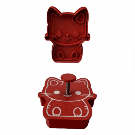 CookieStamps - CookieStamp - Pisică, 86x73x16 mm - Cookie Cutter Decorativ pentru Aluat, Ștampilă pentru Biscuiți Unicat - Ideal pentru copii