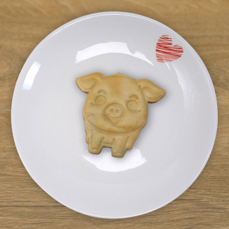 CookieStamp - Porc, 81x90x16 mm - Cookie Cutter Decorativ pentru Aluat, Ștampilă pentru Biscuiți Unicat - Ideal pentru copii [1]