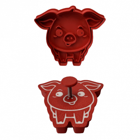 CookieStamps - CookieStamp - Porc, 81x90x16 mm - Cookie Cutter Decorativ pentru Aluat, Ștampilă pentru Biscuiți Unicat - Ideal pentru copii