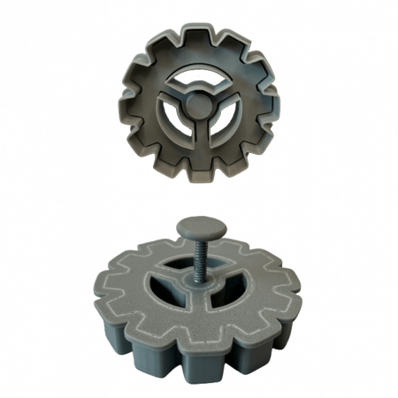 CookieStamps - CookieStamp - Roată Zimțată 1, 78x78x16 mm - Cookie Cutter Decorativ pentru Aluat, Ștampilă pentru Biscuiți Unicat - Ideal pentru copii