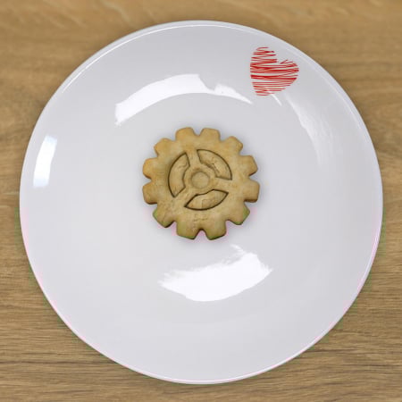 CookieStamp - Roată Zimțată 1, 78x78x16 mm - Cookie Cutter Decorativ pentru Aluat, Ștampilă pentru Biscuiți Unicat - Ideal pentru copii [4]