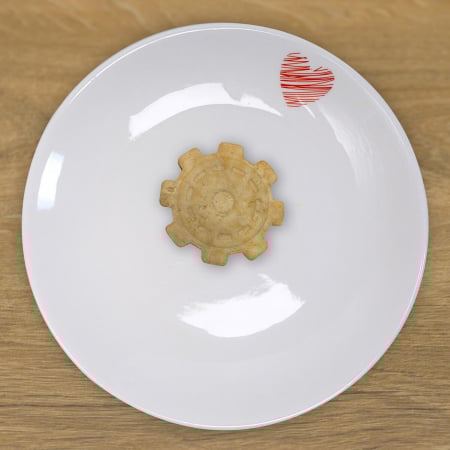 CookieStamp - Roată Zimțată 2, 80x80x16 mm - Cookie Cutter Decorativ pentru Aluat, Ștampilă pentru Biscuiți Unicat - Ideal pentru copii [4]
