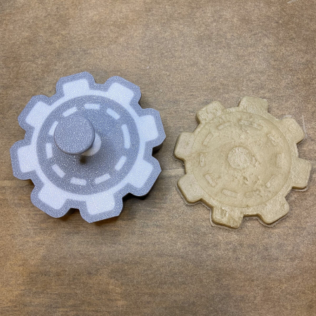 CookieStamp - Roată Zimțată 2, 80x80x16 mm - Cookie Cutter Decorativ pentru Aluat, Ștampilă pentru Biscuiți Unicat - Ideal pentru copii [5]