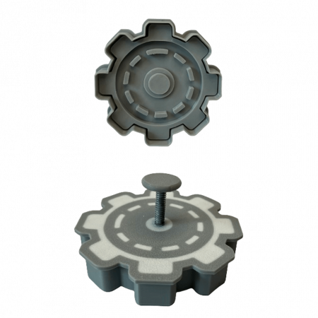 CookieStamps - CookieStamp - Roată Zimțată 2, 80x80x16 mm - Cookie Cutter Decorativ pentru Aluat, Ștampilă pentru Biscuiți Unicat - Ideal pentru copii