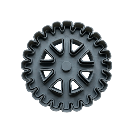 CookieStamp - Roată Zimțată 3, 79x79x16 mm - Cookie Cutter Decorativ pentru Aluat, Ștampilă pentru Biscuiți Unicat - Ideal pentru copii [6]