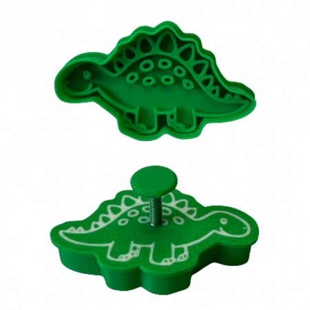 CookieStamps - CookieStamp - Dinozaur Stegosaurus, 51x85x16 mm - Cookie Cutter Decorativ pentru Aluat, Ștampilă pentru Biscuiți Unicat - Ideal pentru copii