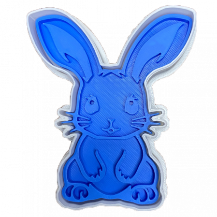 CookieStamp - Iepuraș de Paște, 90x76x16 mm - Cookie Cutter Decorativ pentru Aluat, Ștampilă pentru Biscuiți Unicat - Ideal pentru copii [6]