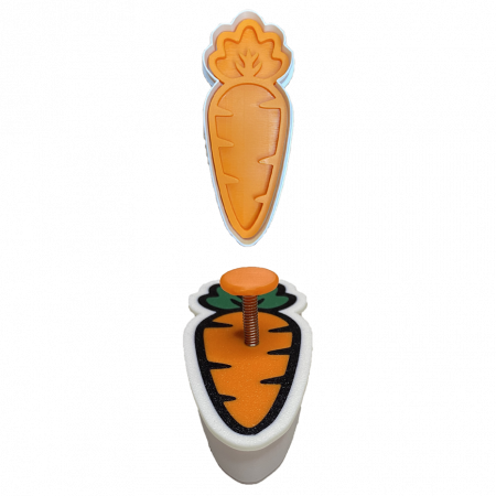 CookieStamps - CookieStamp - Morcov, 109x46x16 mm - Cookie Cutter Decorativ pentru Aluat, Ștampilă pentru Biscuiți Unicat - Ideal pentru copii