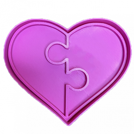 CookieStamp - Inima Puzzle, 76x89x16 mm - Cookie Cutter Decorativ pentru Aluat, Ștampilă pentru Biscuiți Unicat - Ideal pentru copii [6]