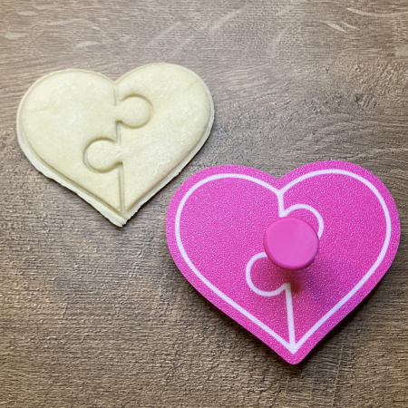 CookieStamp - Inima Puzzle, 76x89x16 mm - Cookie Cutter Decorativ pentru Aluat, Ștampilă pentru Biscuiți Unicat - Ideal pentru copii [5]