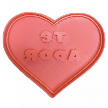 CookieStamp - Inima Te Ador, 76x89x16 mm - Cookie Cutter Decorativ pentru Aluat, Ștampilă pentru Biscuiți Unicat - Ideal pentru copii [6]