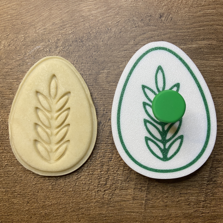 CookieStamp - Ou Frunza, 88x66x16 mm - Cookie Cutter Decorativ pentru Aluat, Ștampilă pentru Biscuiți Unicat - Ideal pentru copii [5]