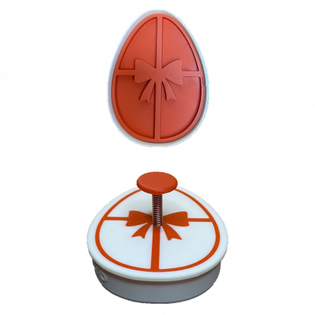 Stampile Individuale - CookieStamp - Ou Cadou, 88x66x16 mm - Cookie Cutter Decorativ pentru Aluat, Ștampilă pentru Biscuiți Unicat - Ideal pentru copii