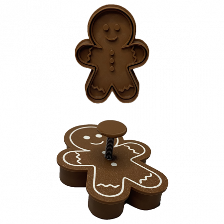 Stampile Individuale - CookieStamp - Om de Turta Dulce, 89x67x16 mm - Cookie Cutter Decorativ pentru Aluat, Ștampilă pentru Biscuiți Unicat - Ideal pentru copii