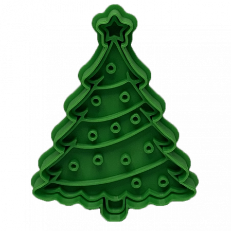 CookieStamp - Brad cu Globuri, 87x69x16 mm - Cookie Cutter Decorativ pentru Aluat, Ștampilă pentru Biscuiți Unicat - Ideal pentru copii [6]
