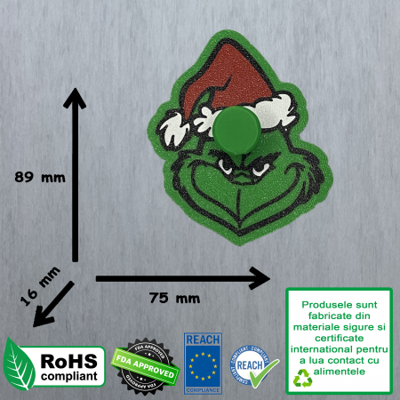 CookieStamp - Grinch, 89x75x16 mm - Cookie Cutter Decorativ pentru Aluat, Ștampilă pentru Biscuiți Unicat - Ideal pentru copii [9]