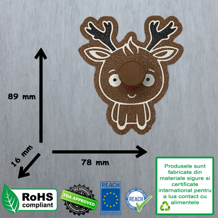 CookieStamp - Renul Rudolf, 89x78x16 mm - Cookie Cutter Decorativ pentru Aluat, Ștampilă pentru Biscuiți Unicat - Ideal pentru copii [9]
