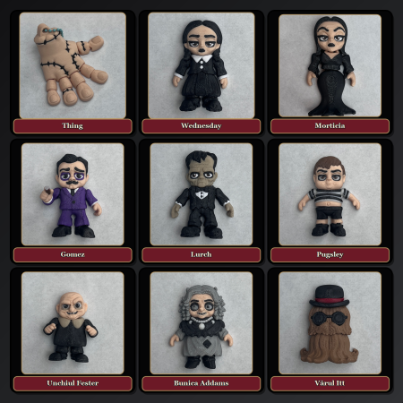 Familia Addams – Set cu 9 Figurine, fara Castel [1]