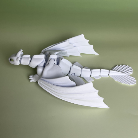 Dragon Light Fury, 20 cm, Jucărie 3D Articulată, Plastic [4]
