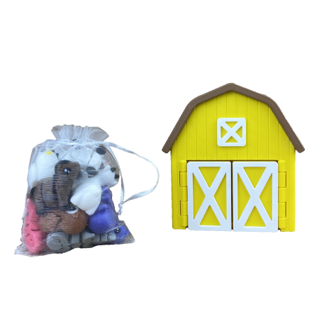Ferma Animalelor - Hambar Galben cu Animăluțe Zigluti - (Set 10/20 pcs) - Jucării Flexibile 3D | Figurine Interactive pentru Copii | Cadou Distractiv & Educativ | Material PLA Sigur [3]