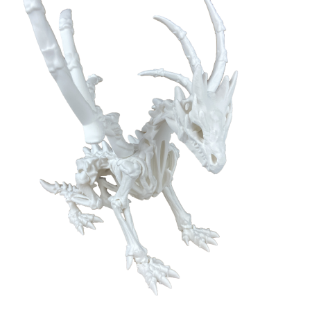 Figurina Dragon Alb, 34 cm, Jucarie 3D Articulata, Plastic [4]