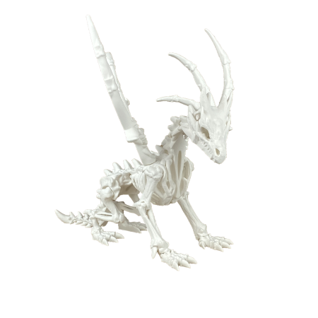 Oferta Black Friday - Figurina Dragon Alb, 34 cm, Jucarie 3D Articulata, Plastic