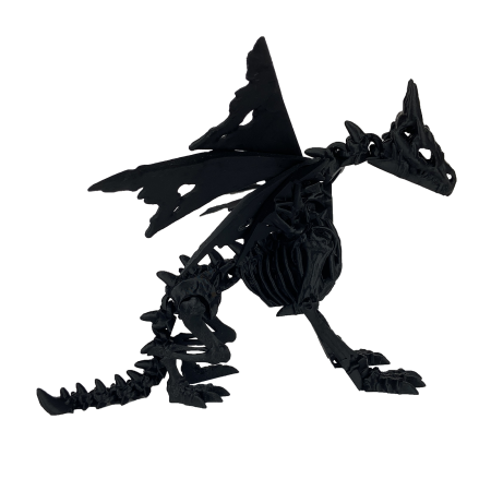 Figurina Dragon Negru, 34 cm, Jucarie 3D Articulata, Plastic [3]