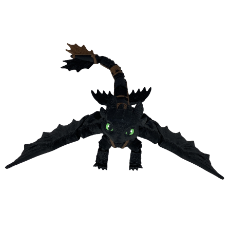 Figurina Dragon Toothless, 19 cm, Jucarie 3D Articulata, Plastic [5]