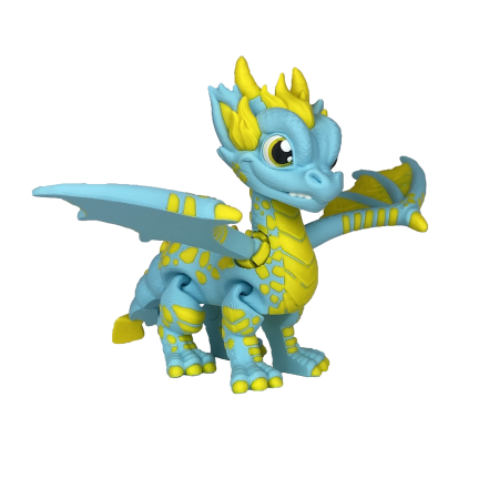 Oferta Black Friday - Figurina Dragon Cartoony, 14 cm, Jucarie 3D Articulata, Plastic
