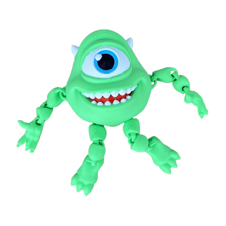 Jucarii Flexibile - Figurina Mike Wazowski, 9 cm, Jucarie 3D Articulata, Plastic