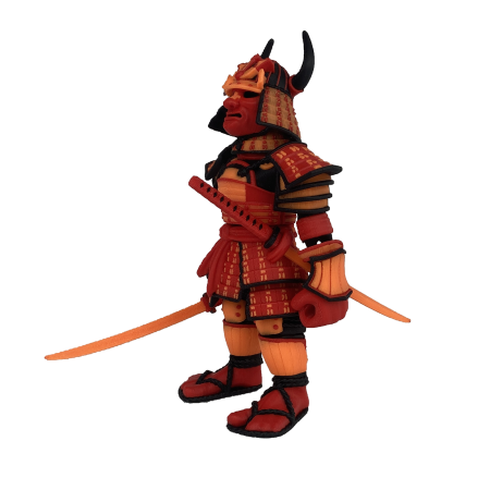 Jucarii Flexibile - Figurina Samurai, 14 cm, Jucarie 3D Articulata, Plastic